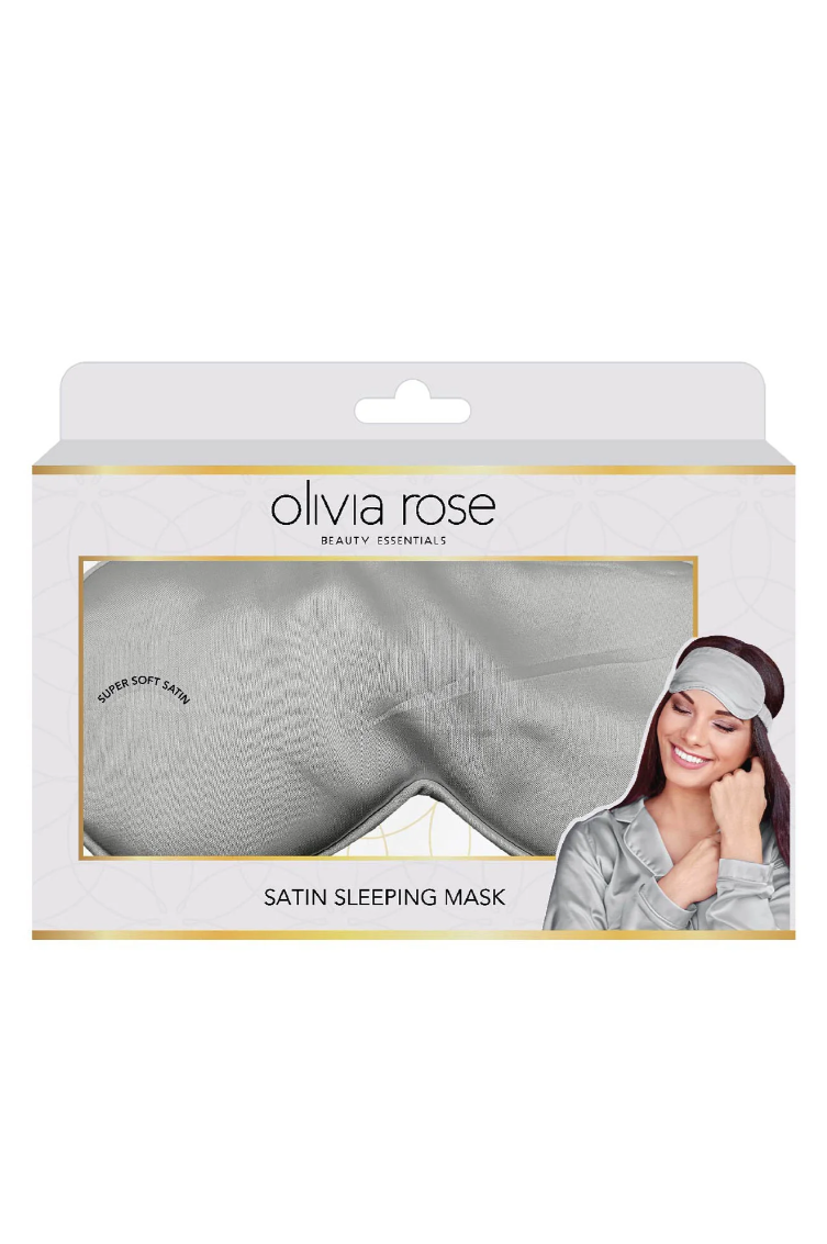 Olivia Rose Satin Sleeping Mask - Silver